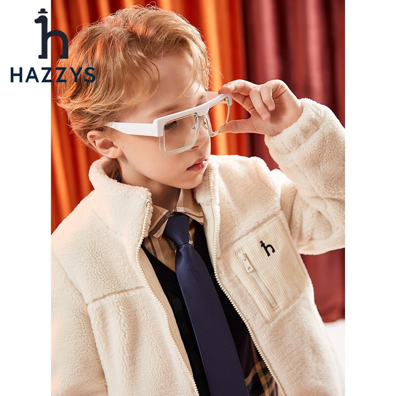 HAZZYS 哈吉斯 仿羊羔绒 休闲外套 289元包邮（需用券）