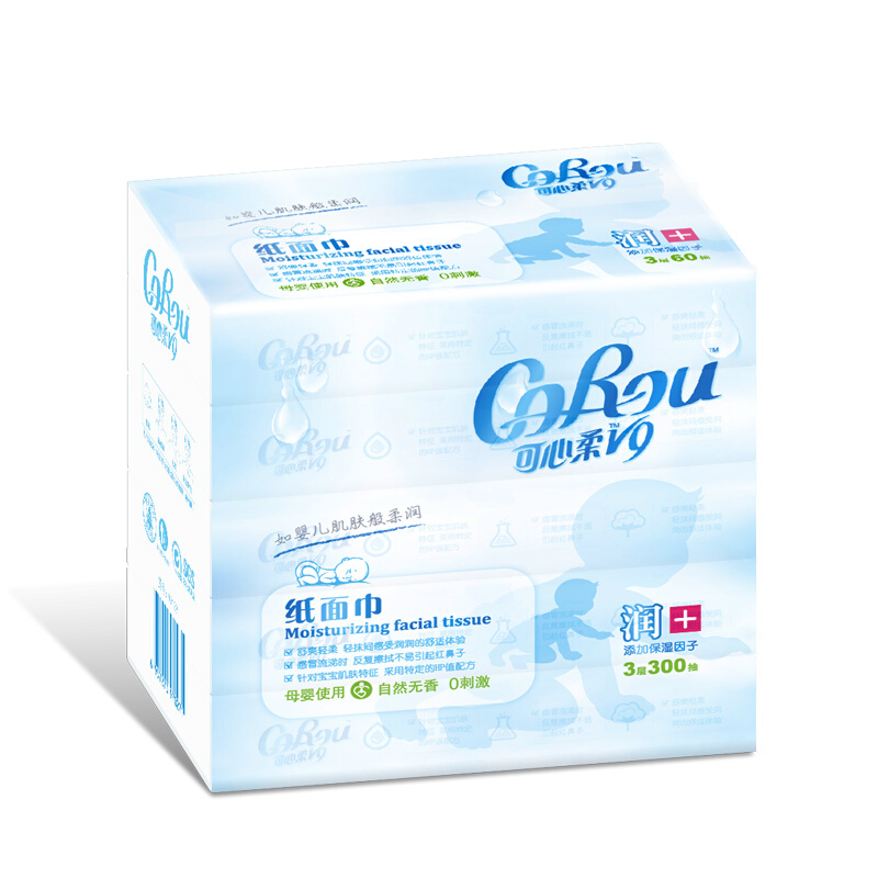 PLUS会员：CoRou 可心柔 婴儿纸巾保湿纸巾 60抽5包 6.06元（需用券）