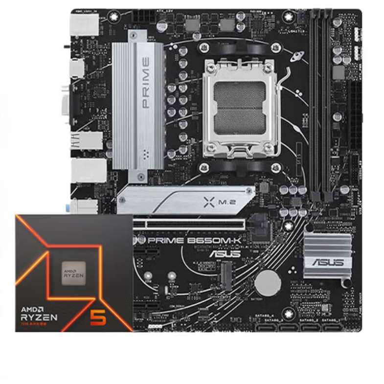 华硕 AMD七代锐龙 主板CPU套装 华硕PRIME B650M-K R5 7500F散片 1613.95元（需领券）