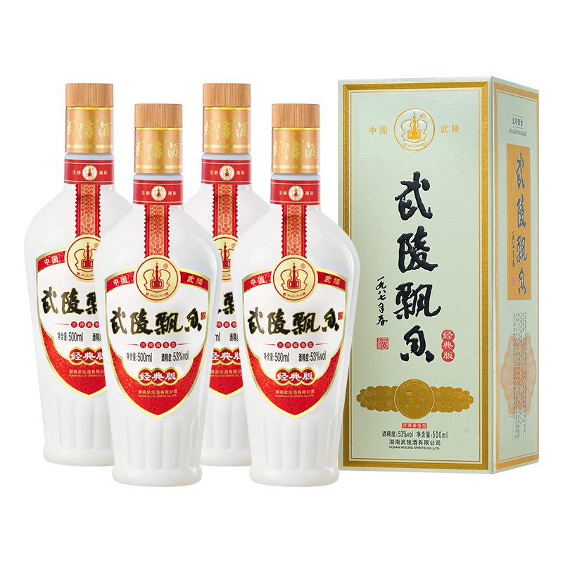 移动端、京东百亿补贴：武陵酒 纯粮酿造 酱香型白酒 箱装 429元