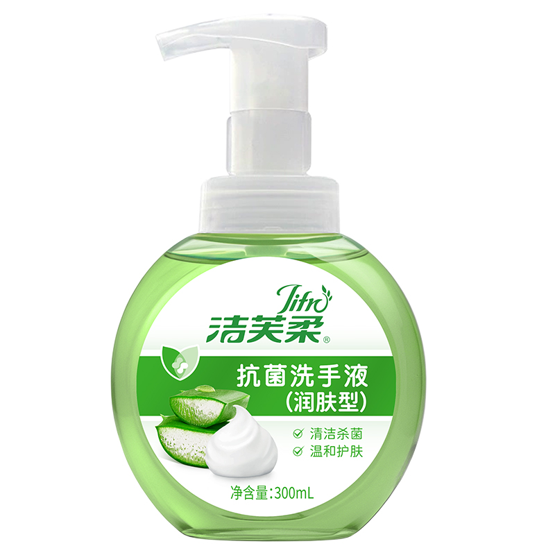 88VIP：潔芙柔 JIFRO 潤膚型蘆薈抗菌抑菌洗手液300ml*1瓶滋潤保濕不傷手家用 9.