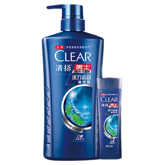 CLEAR 清扬 男士去屑洗发露 活力运动薄荷型 720g+100g 99.8元