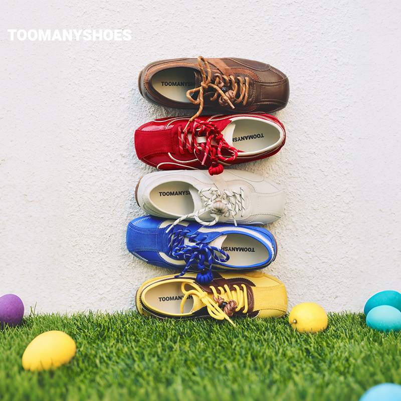 移动端：TOOMANYSHOES 孔雪儿同款Toomanyshoes女鞋2026春新品小南瓜复古休闲德训