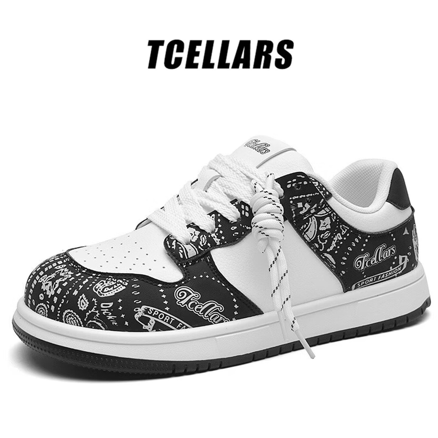 Tcellars 京东直采 2026新款低帮运动休闲鞋 熊猫黑 49元