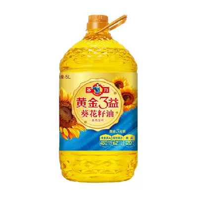 88VIP:多力黄金3益葵花籽油食用油5L×1桶 75.65元（需领券）