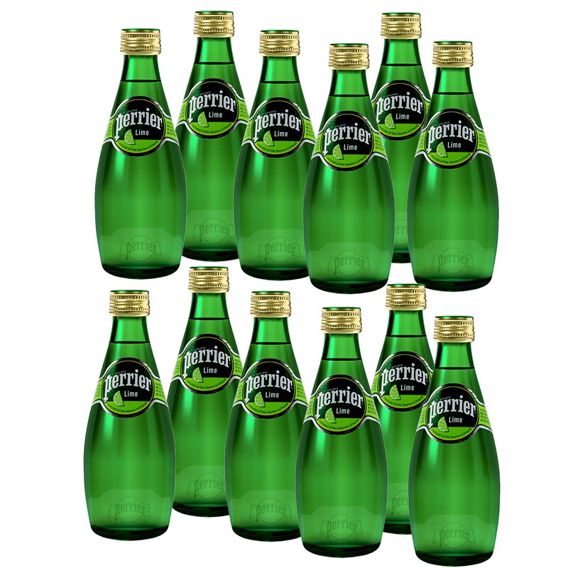 perrier 巴黎水 柠檬味含气苏打水 330ml*12玻璃瓶 51.9元