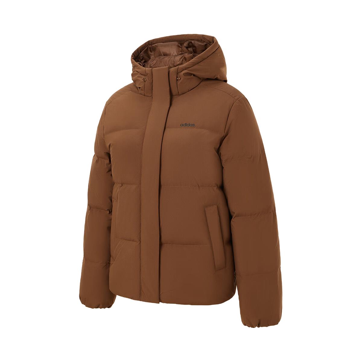 移动端、京东百亿补贴：adidas 550蓬防风保暖鸭绒羽绒服面包服女子冬季新年