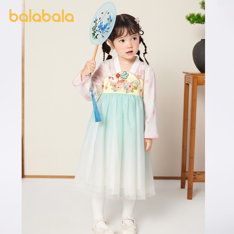 巴拉巴拉 女童国风连衣裙 233.44元包邮（拍下立减，极限凑单，凑单儿童洗