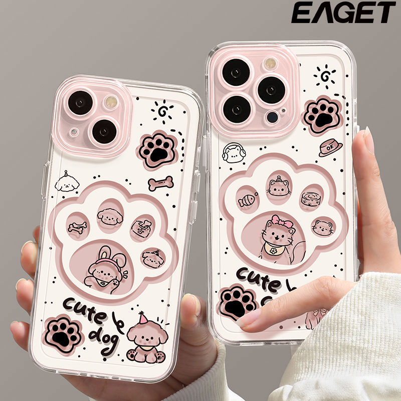 EAGET 忆捷 适用oppoA98手机壳新款A97透明A77/A72/A1可爱猫爪FINDX7/X6防摔 3.9元