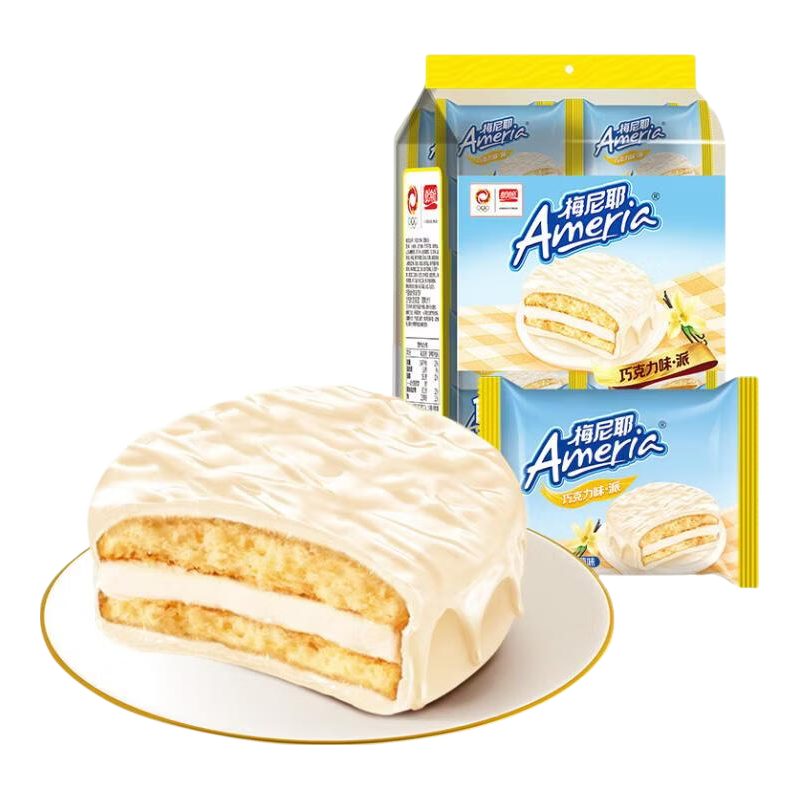 盼盼 梅尼耶巧克力味派 10枚 蛋糕糕点 3.9元（需用券）