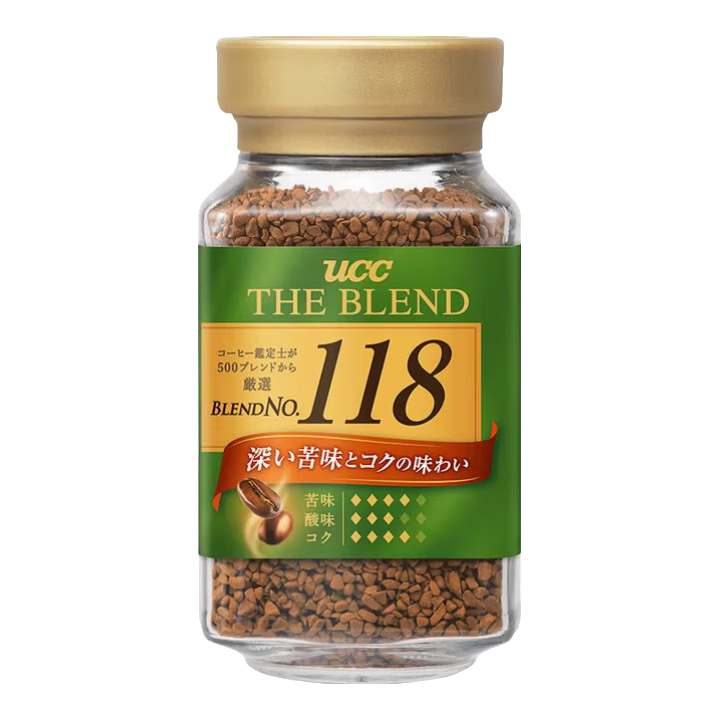 UCC 117纯黑咖啡粉 速溶冻干经典香醇 118单瓶装90g 22.5元（需用券）