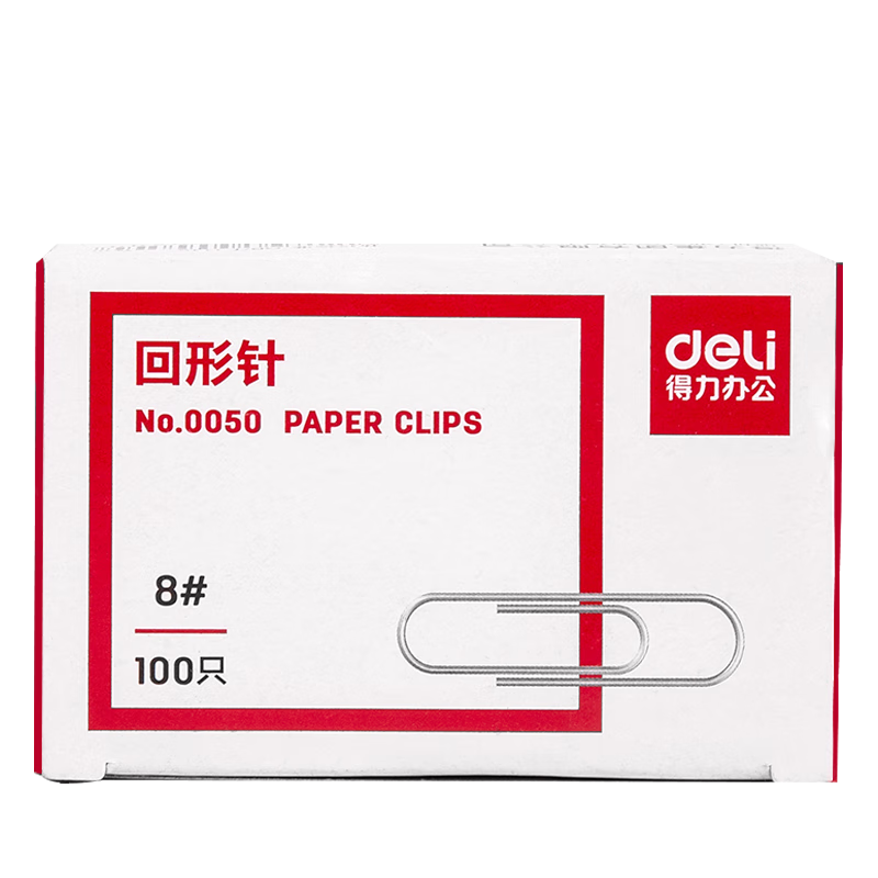 PLUS会员：得力 deli 50mm大号回形针 100枚 2.15元（PLUS会员免邮）