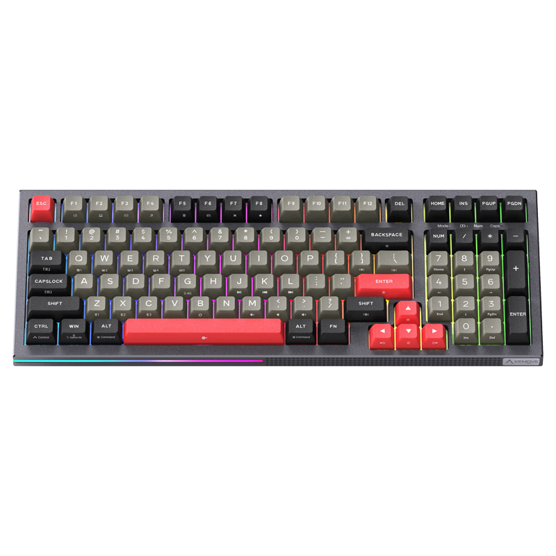 KEMOVE 1980系列 全键热插拔 机械键盘 红轴 霓虹 RG 199元（需用券）
