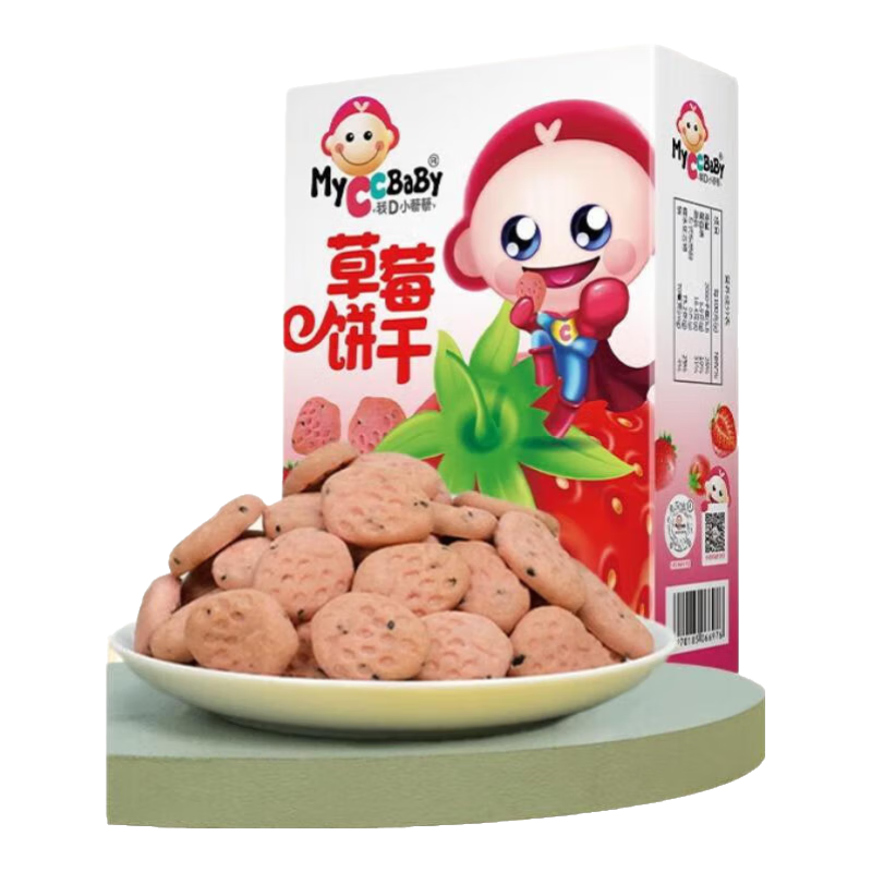 MyCcBaBy 我D小蔡蔡 星星草莓饼干65g 3.56元（拍五件，实付17.8元）