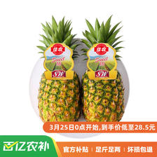京东百亿补贴：佳农 菲律宾菠萝 2个装 单果重900g起 新鲜水果 28.5元