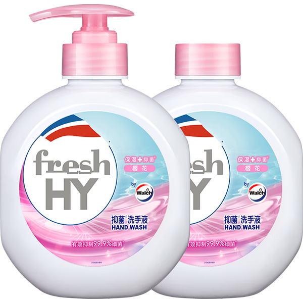 威露士 清可新抑菌洗手液樱花525ml*2保湿润泽温和滋润家用速起泡 12.9元