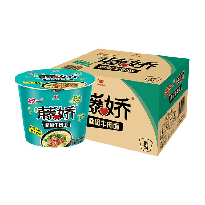 统一 藤椒 藤椒牛肉面105g*12桶 整箱装 ￥29.26