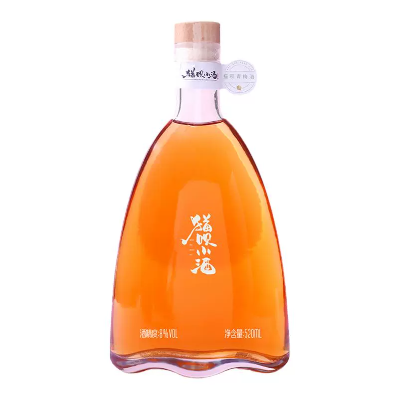 猫呗 鲜酿果酒520系列 青梅/桃花/荔枝甜酒 8° 520ml ￥19.9