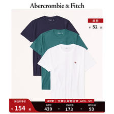 Abercrombie & Fitch 男装套装 3件装美式休闲通勤经典简约运动圆领短袖T恤 326007-