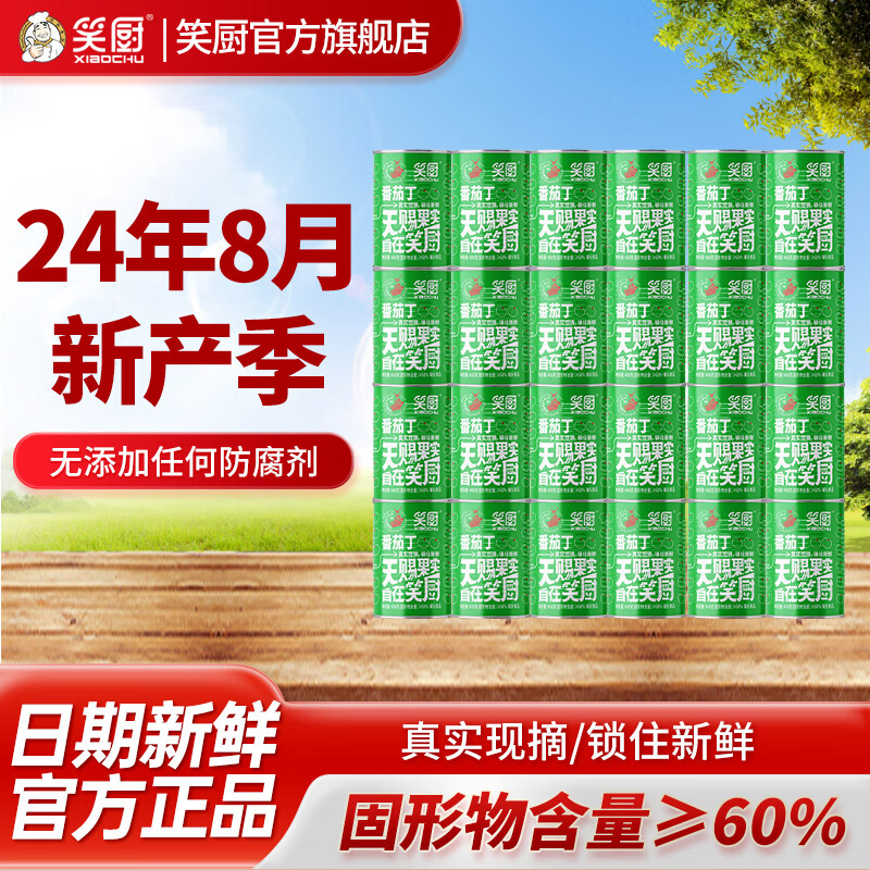 笑厨 新疆番茄丁 配料鲜番茄块 0添加 番茄丁400g*24罐 150.57元（需用券）