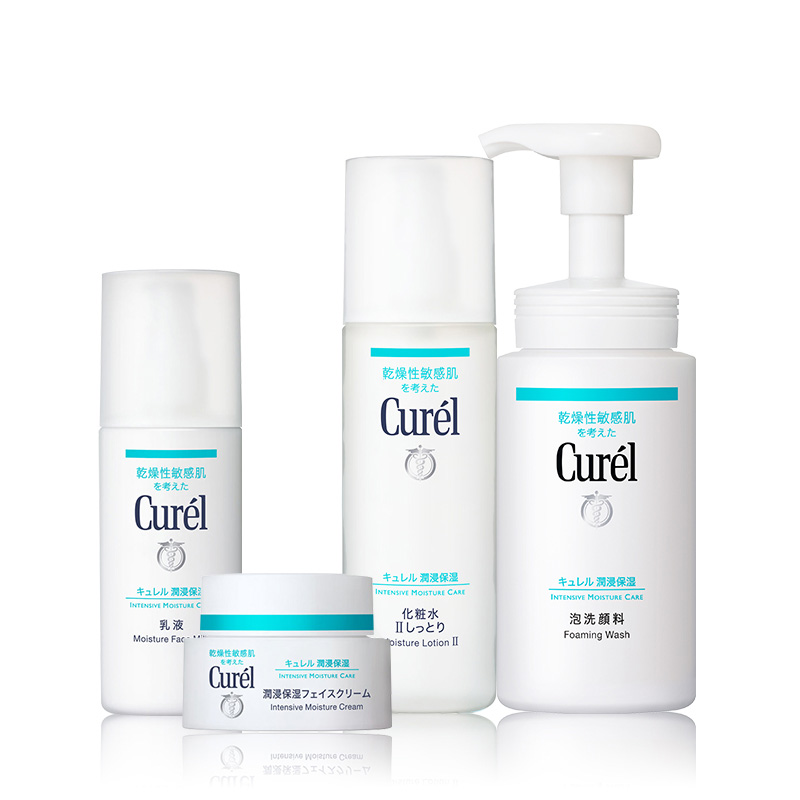 Curél 珂润 Curel）成毅代言！保湿四件套(洁面+2号水+乳液+面霜) 346.54元（需