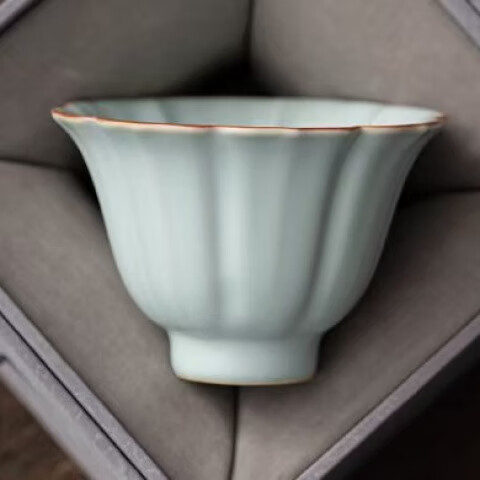 景盏 汝窑天青主人杯开片可养茶杯大号专 59.9元