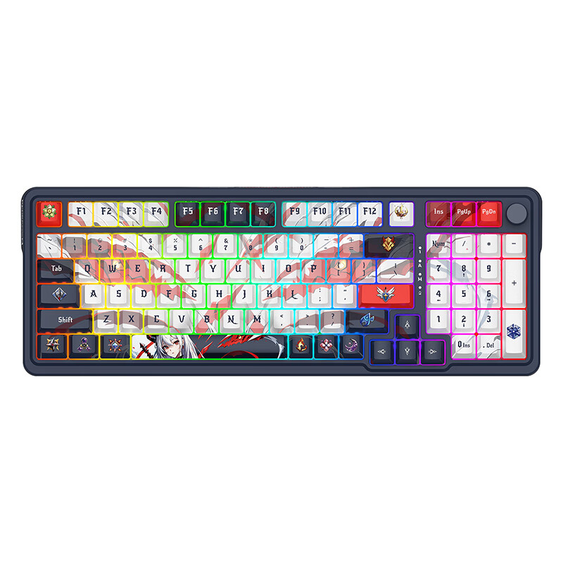 REDRAGON 红龙 KS99 98键 2.4G蓝牙 多模无线机械键盘 玄青黑 木姜子轴 RGB 349元