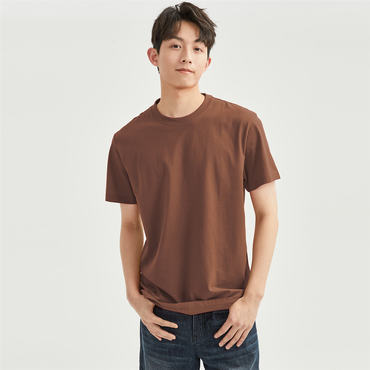 GIORDANO 佐丹奴 男士百搭撞色T恤 4741933228 ￥45