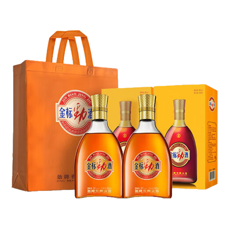 劲牌劲酒 金标劲酒38度/40度 500mL 10味草本原料 送礼送长辈过节 38度 500mL 2瓶 双支装 165元