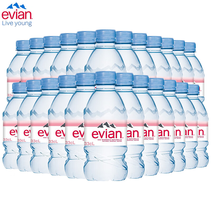 evian 依云 矿泉水法国原装进口天然矿泉水330ml*24 塑料瓶 89元