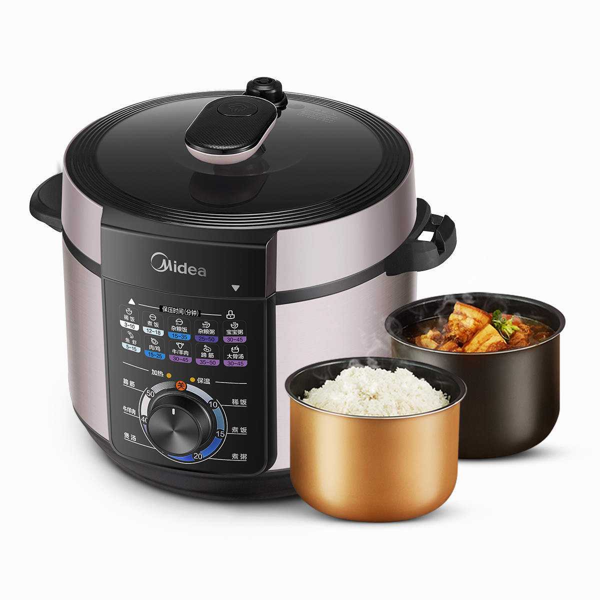 美的 MY-YL50X3-102R 电压力锅 5L 197.1元