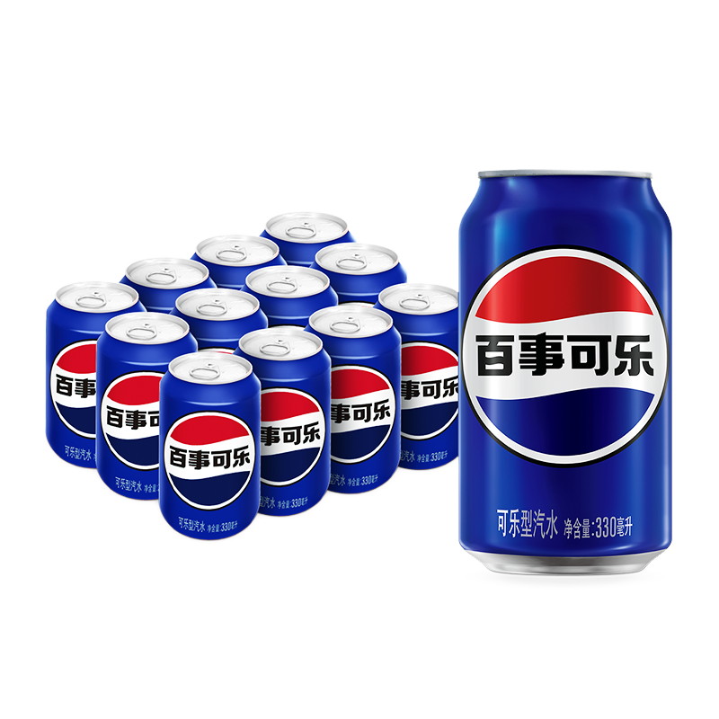 pepsi 百事 原味可乐330ml*12罐 17.8元