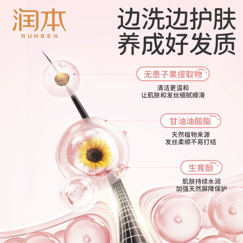 润本 桃叶精华系列 婴儿泡泡洗发沐浴露 550ml 16.06元 - 清风线报