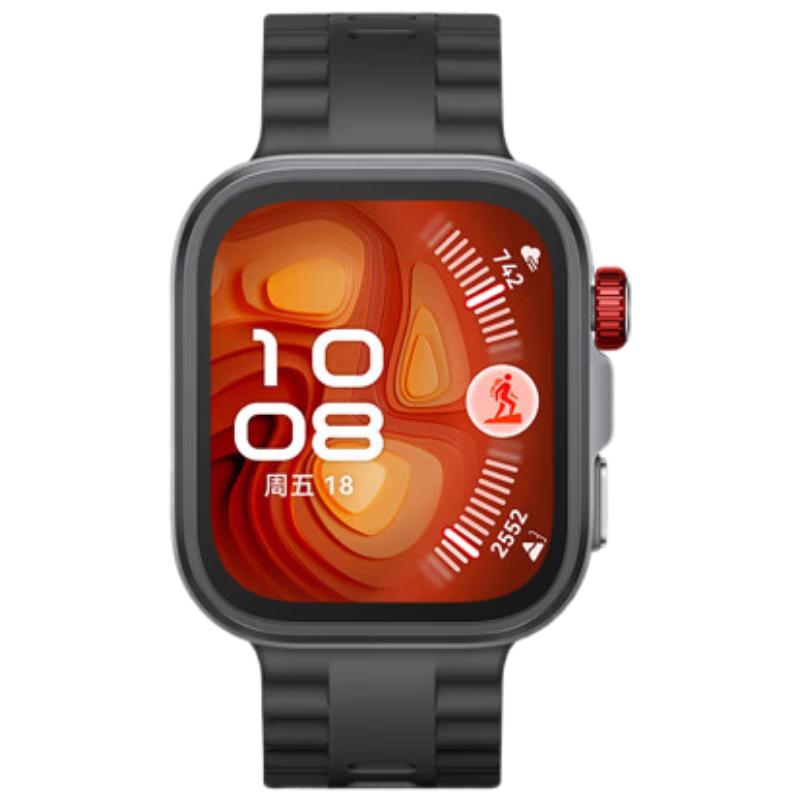 华为 WATCH FIT 4 Pro 智能手表 44.5mm 曜石黑 氟橡胶表带（北斗、GPS、血氧） 1155