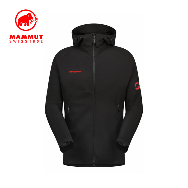 MAMMUT 猛犸象 Macun 2.0男士连帽防风防泼水软壳夹克外套 限量发售 黑色 M 1708.1