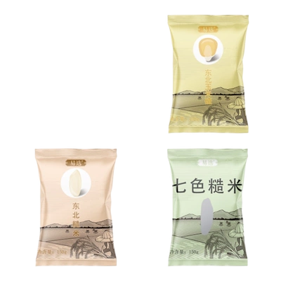 易选 七色糙米150g+东北糙米150g+东北玉米碴150g 3元（1元/件）