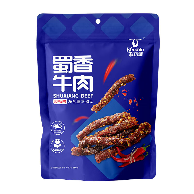 科尔沁 麻辣牛肉 麻辣味 500g 33.9元包邮