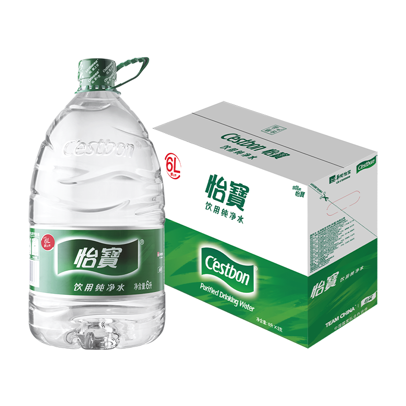 PLUS会员、概率券：怡宝 饮用水 纯净水6L*3桶装水 整箱装+凑单 23.33元（plus包