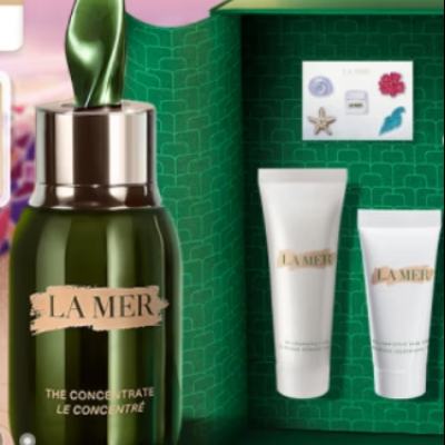 LA MER 海蓝之谜 浓缩修护精华15ml（赠 碧玺洁面30ml+身体乳15ml+护手霜30ml+刺绣