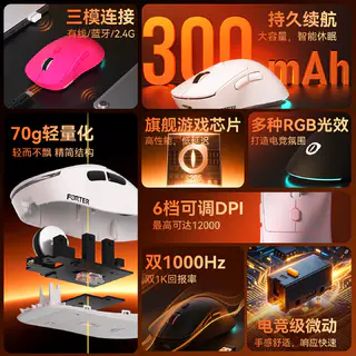N560PRO无线游戏鼠标三模轻量电竞办公鼠标12000DPI 44元 - 86线报 N560PRO无线游戏鼠标三模轻量电竞办公鼠标12000DPI 44元 - 86线报