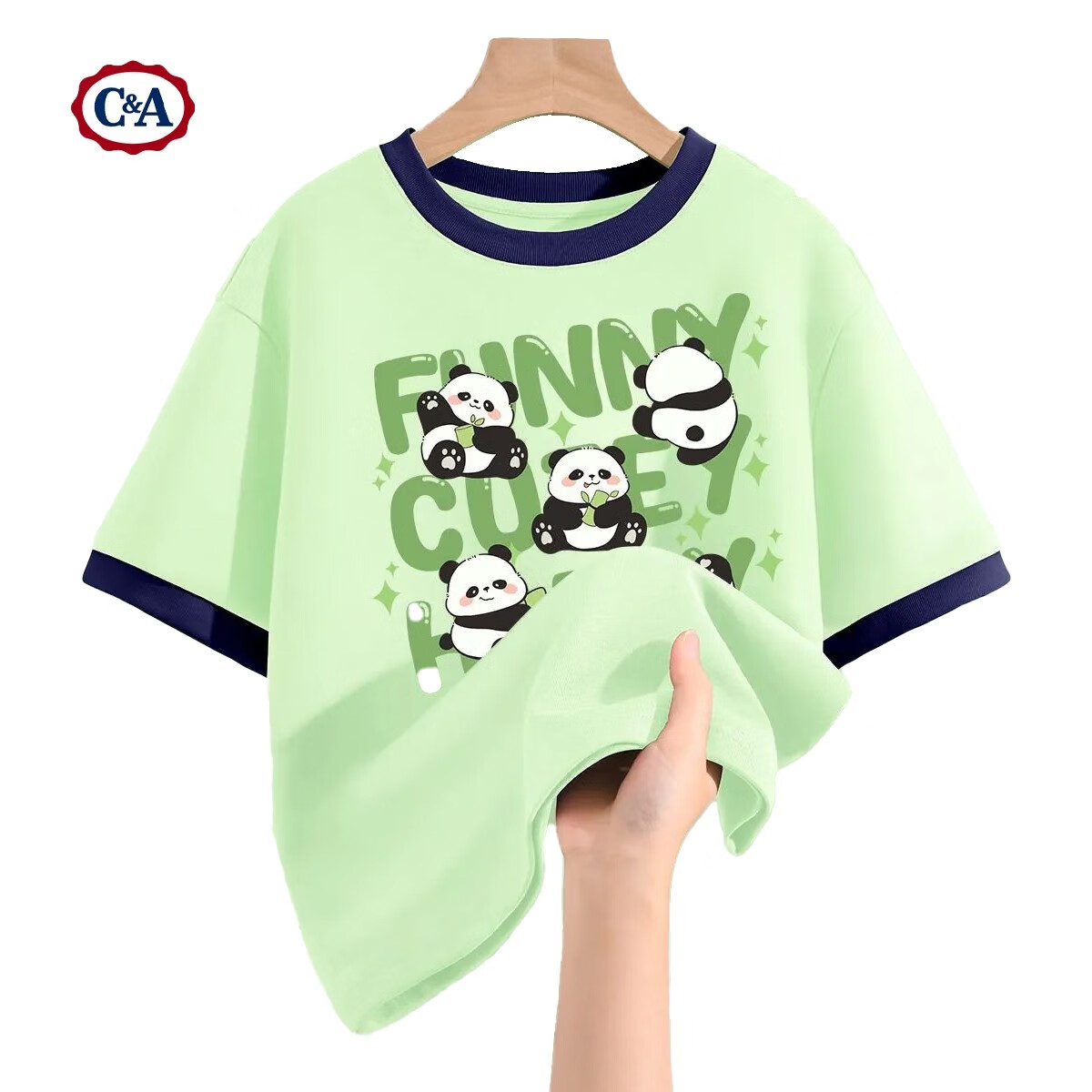 C&A 短袖 萌竹熊绿蓝 24.95元