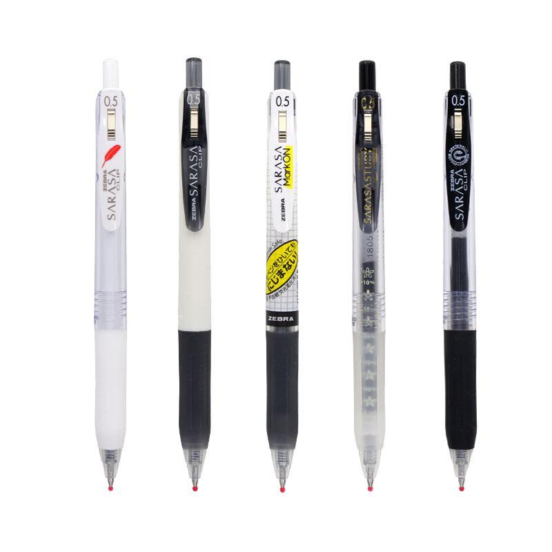 日本ZEBRA斑马JJ15按动中性笔SARASA红蓝黑色水性笔医生处方按压式签字笔学生用考试0.5水笔0.4mm考研速干笔 16.92元