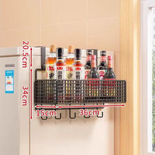青喜优 冰箱置物架侧面边收纳架厨房用品多层保鲜膜调料瓶免打孔侧壁 白