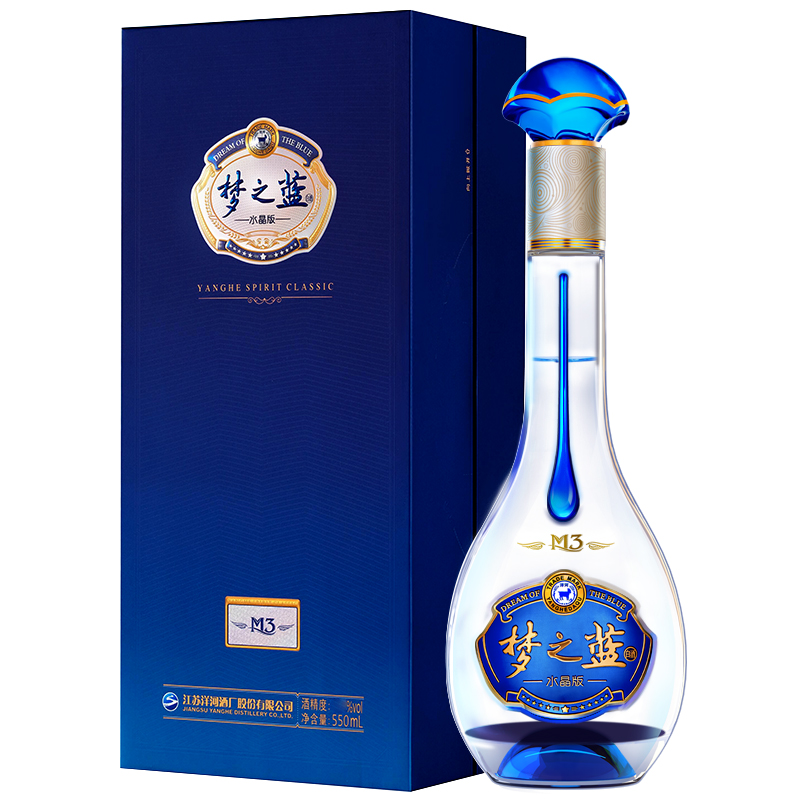 YANGHE 洋河 梦之蓝 M3 水晶版 40.8%vol 浓香型白酒 550ml 单瓶装 429.4元