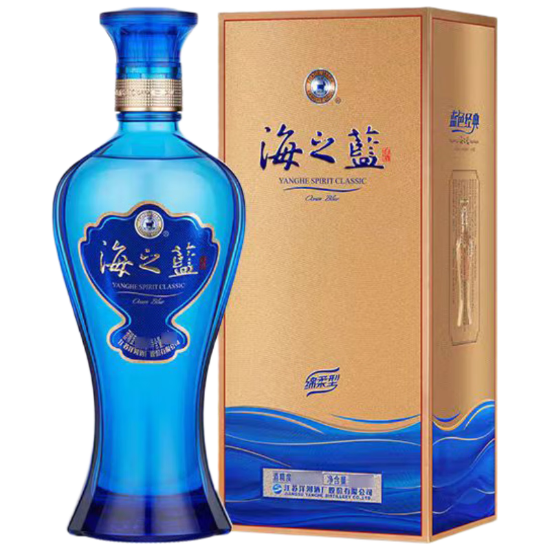 YANGHE/洋河 海之蓝 52° 浓香型 *1瓶 480ml 109.25元