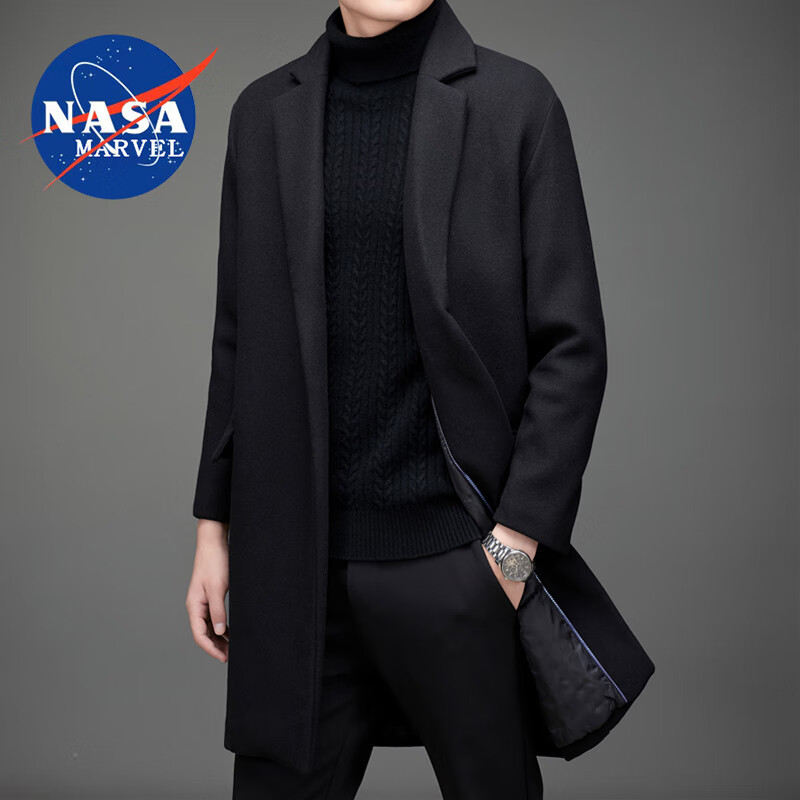 NASA MARVEL 大衣秋冬中长款男款外套 49元（需用券）