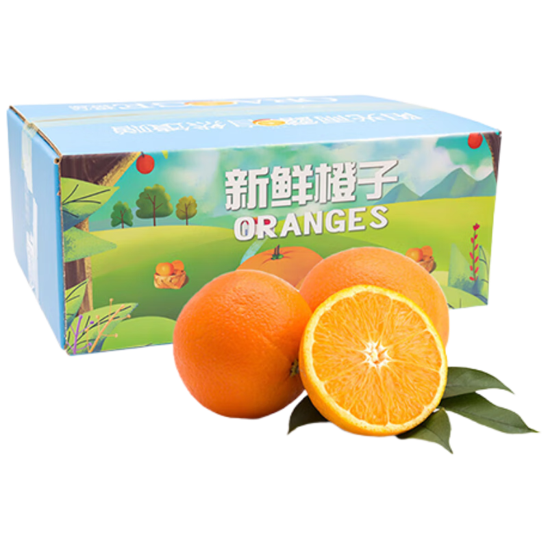 京鲜生 奉节脐橙 净重5斤 单果约230g起 生鲜水果年货礼盒 54.7元(需领券，合1