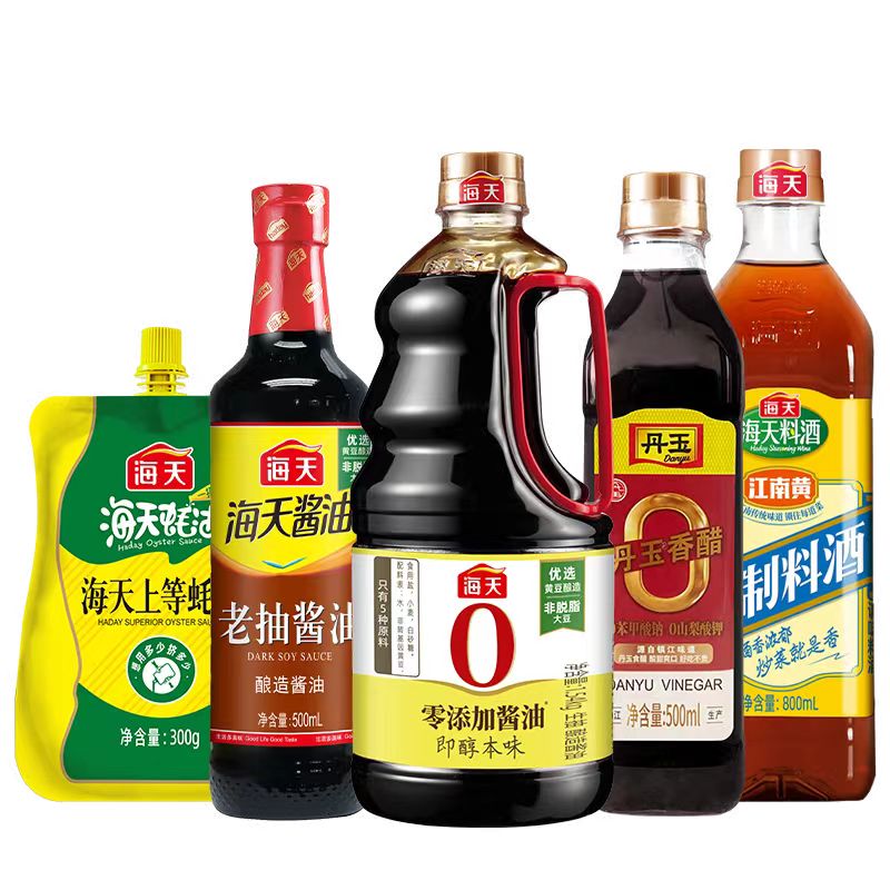 海天 生抽1.54L+酱油500ml+料酒800ml+上等蚝油300ml+香醋500ml 26.9元（需用券）