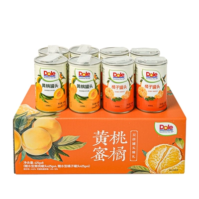 Dole 都乐 黄桃+橘子双拼罐头 425g*8罐 64.9元（需用券）