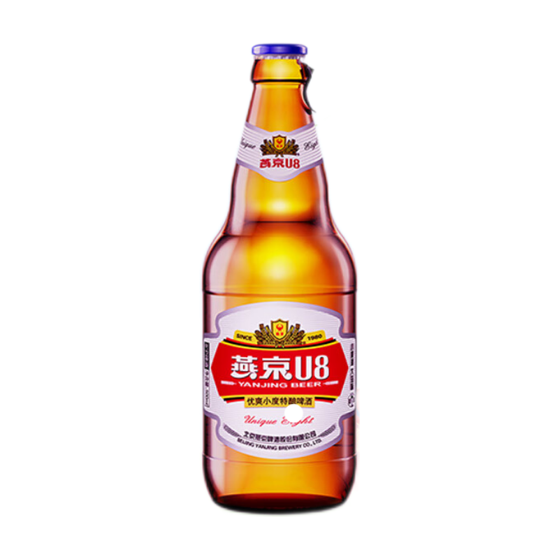 再降价、PLUS会员：YANJING BEER 燕京啤酒 U8优爽小度特酿 500ml*12瓶 56.15元
